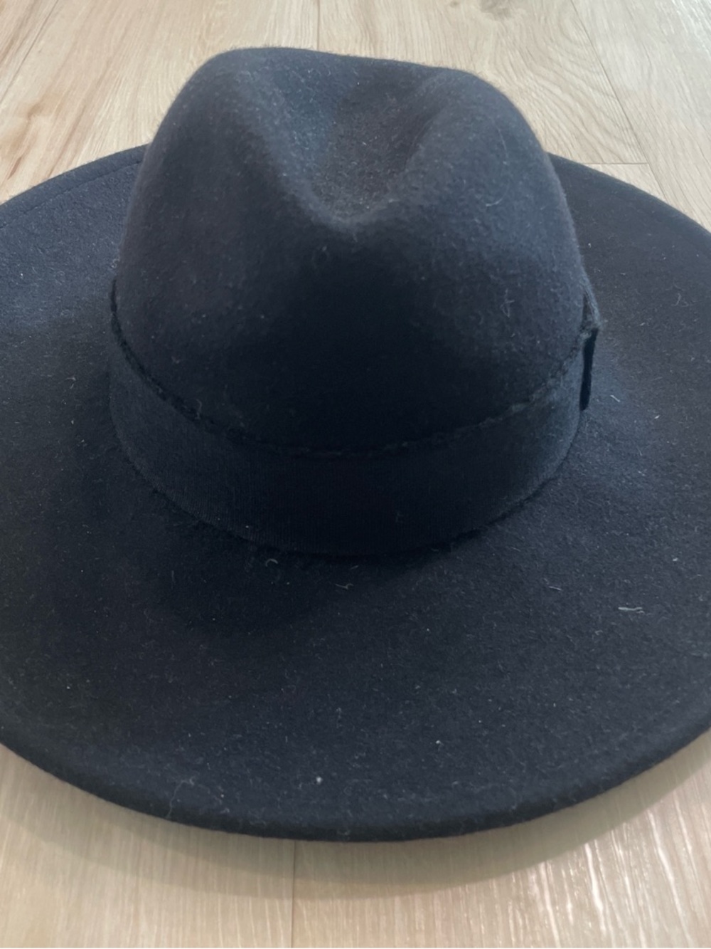 Zara Black Wide-Brim Fedora Hat
